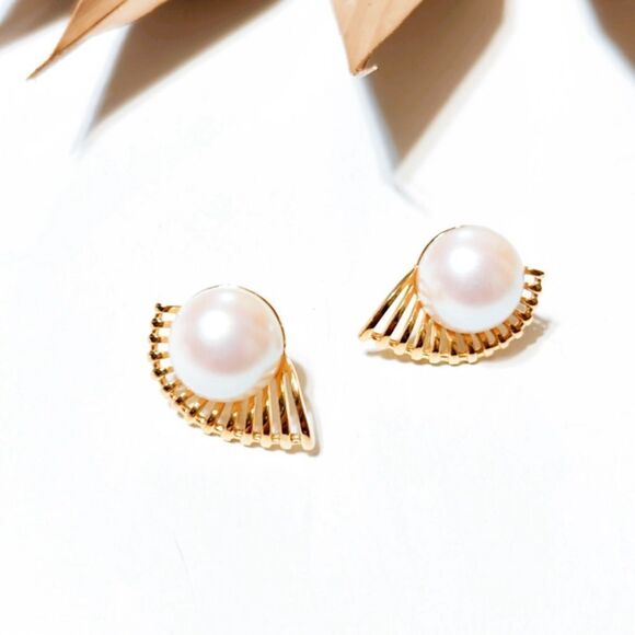 pearl earrings H173 - Picture 4 of 6
